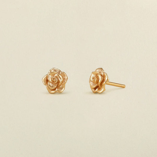 Vintage December Birth Flower Stud Earrings