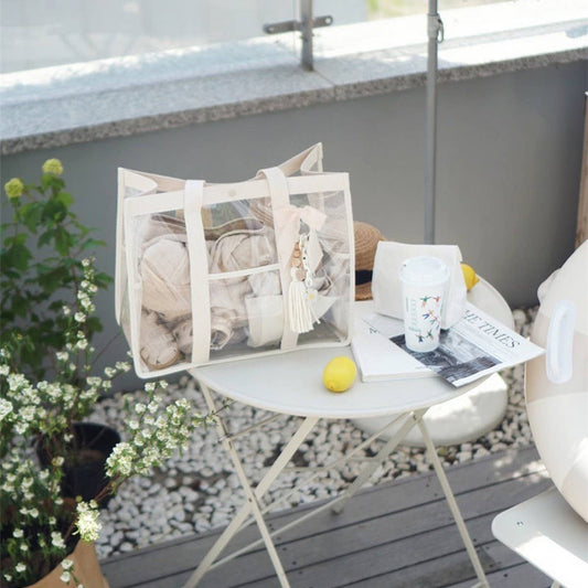 Clear PVC Beach Tote, Waterproof Travel Bag_CWAB1915