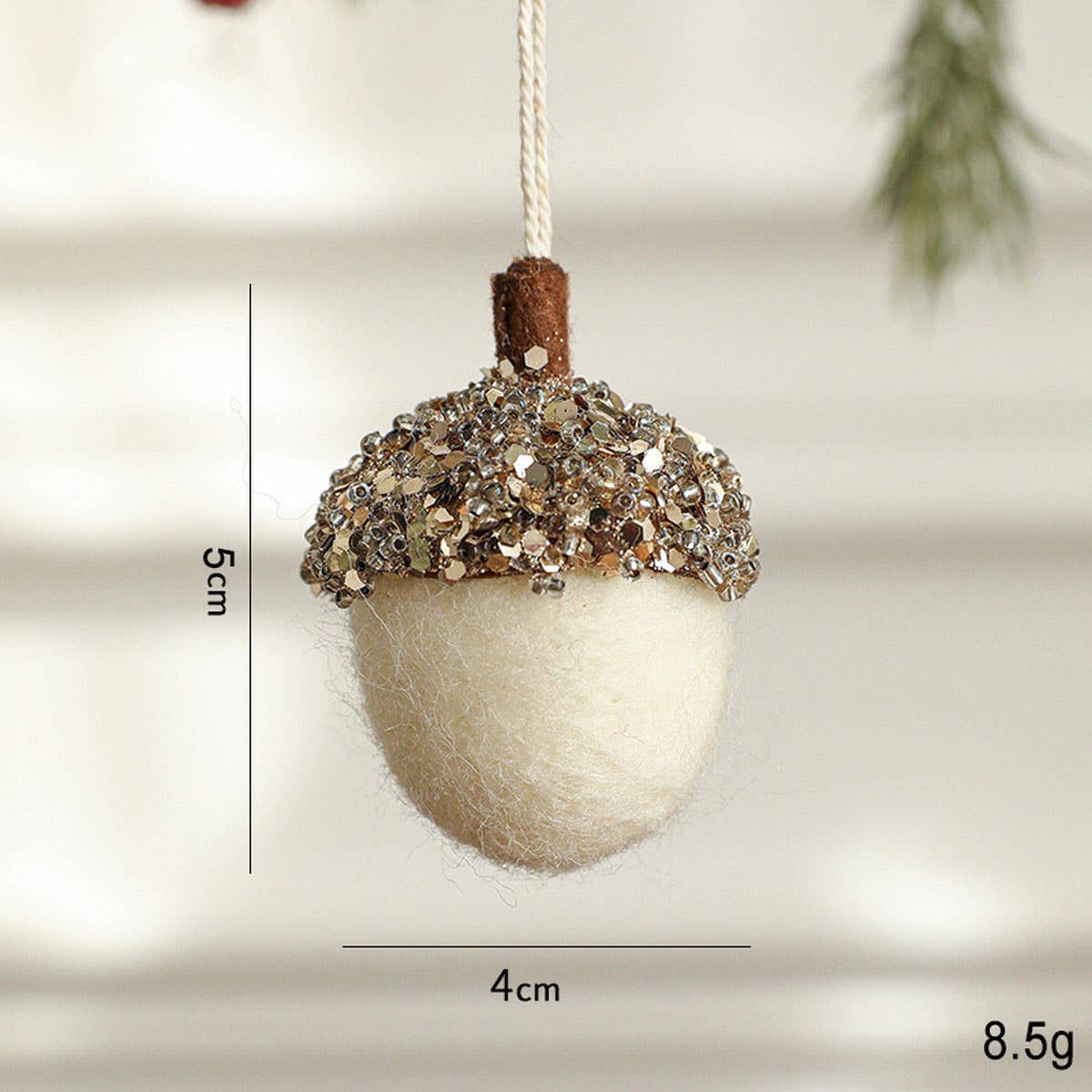 Felt Pinecone Acorn Christmas Tree Ornament