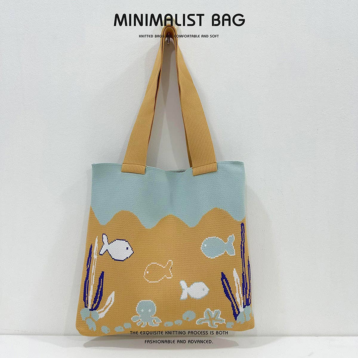 WOMEN CASUAL OCEAN OCTOPUS CARTOON HANDBAG_CWAB1534