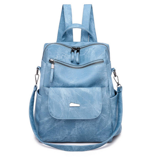 RETRO SOLID COLOR LARGE CAPACITY BACKPACK_CWAB2876