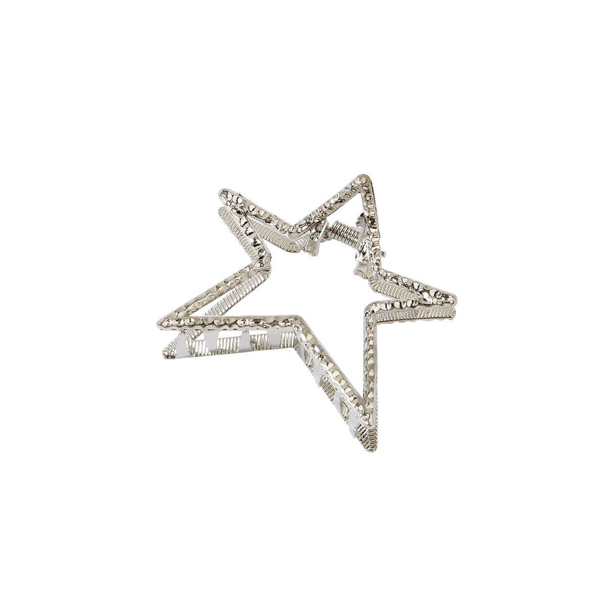 Hollow Metal Star & Bow Tie Hair Claw Clip_CWAHA0460