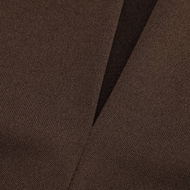 Round-neck straight-leg tie long pants set