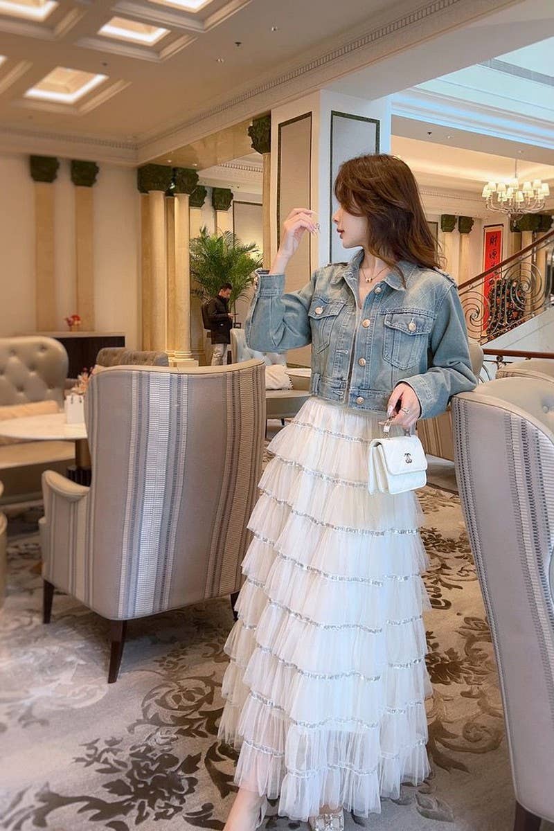 CWBLS0522_SEQUIN PATCHWORK TULLE TIERED SKIRT