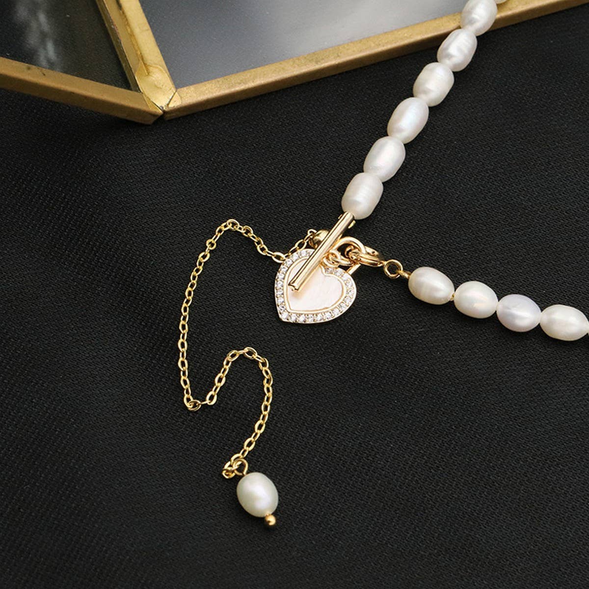 ALL-MATCH LUXURY LOVE PEARL PENDANT NECKLACE_CWAJE3851