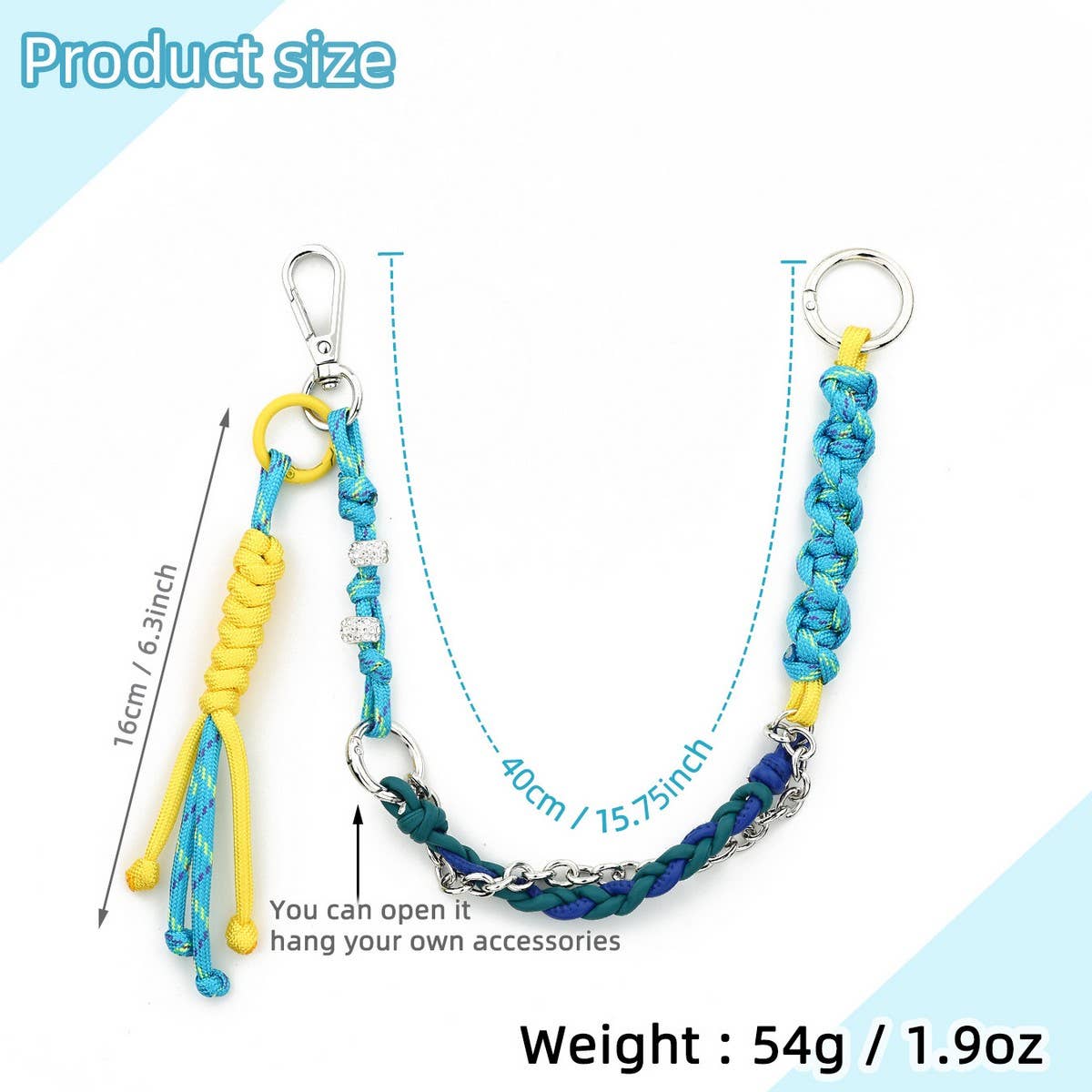 Leather Woven Keychain Handcrafted Bag Charm_CUAB00439