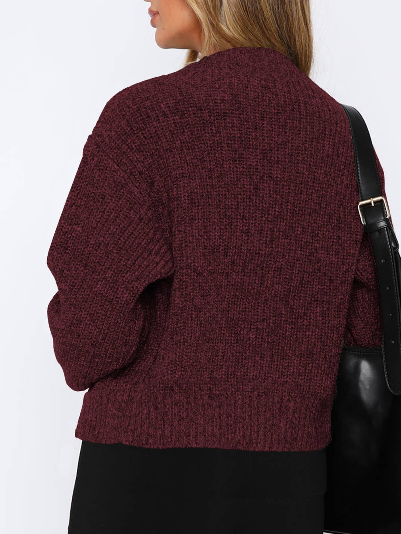 Leisure contracted within long-sleeved Cardigan