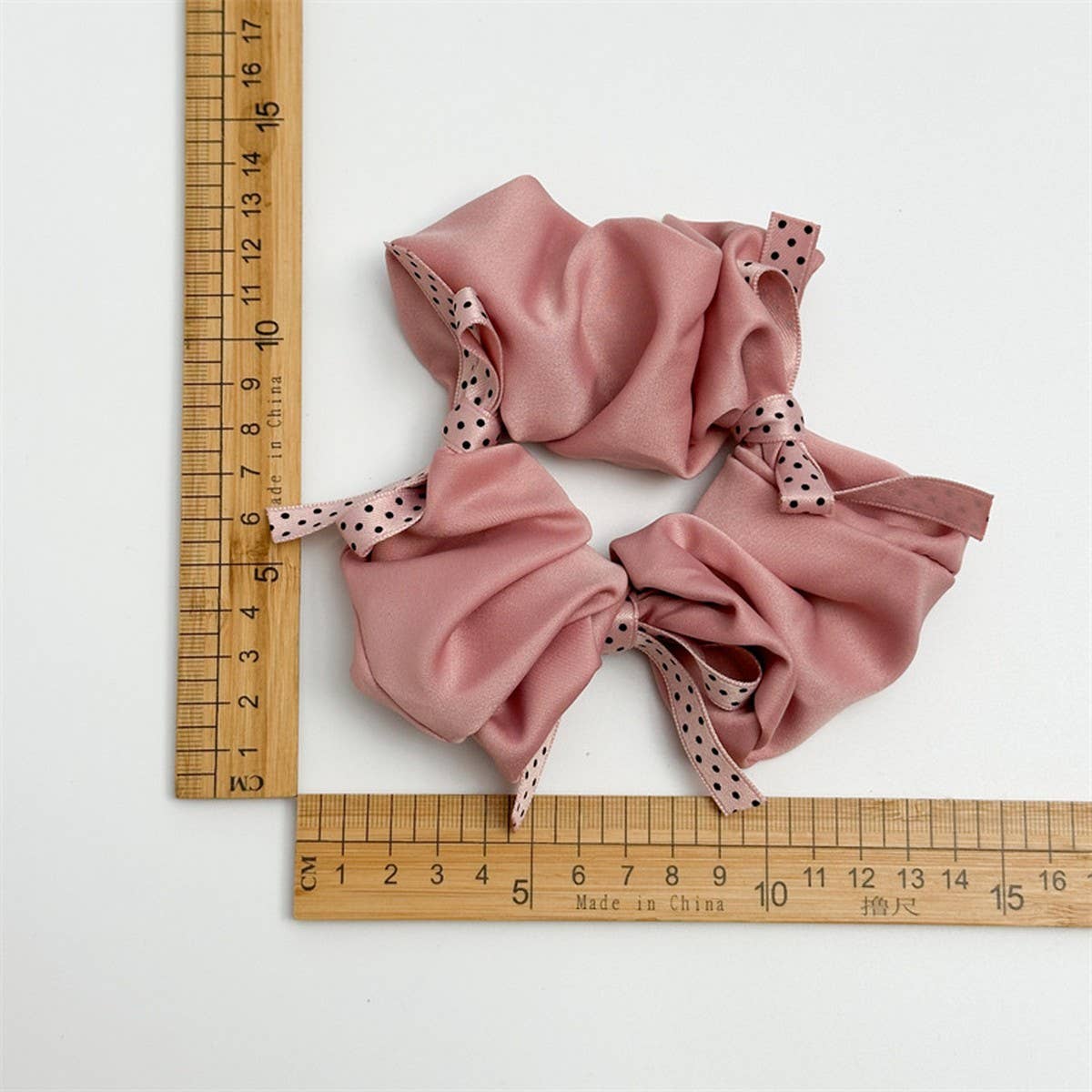 POLKA DOT FRENCH BOW HAIR TIE_CWAHA2428