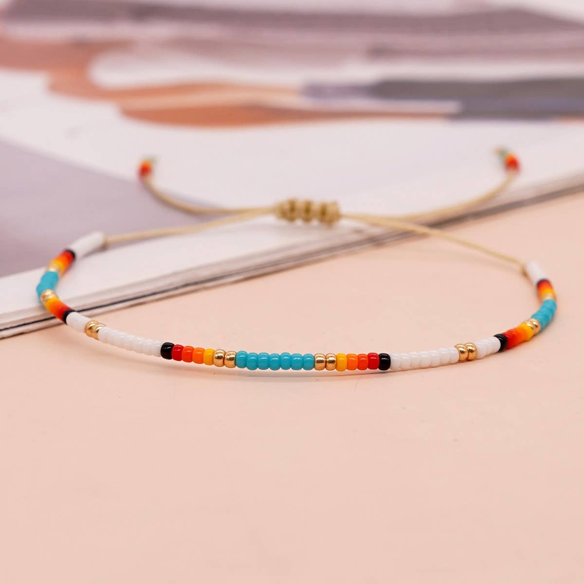 BOHEMIAN STYLE COLOR SMALL BRACELET BEADED BRACELET_CWMM3795