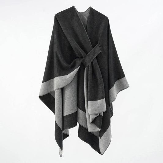 NEW DOUBLE-SIDED SOLID COLOR WARM SHAWL FOR WOMEN