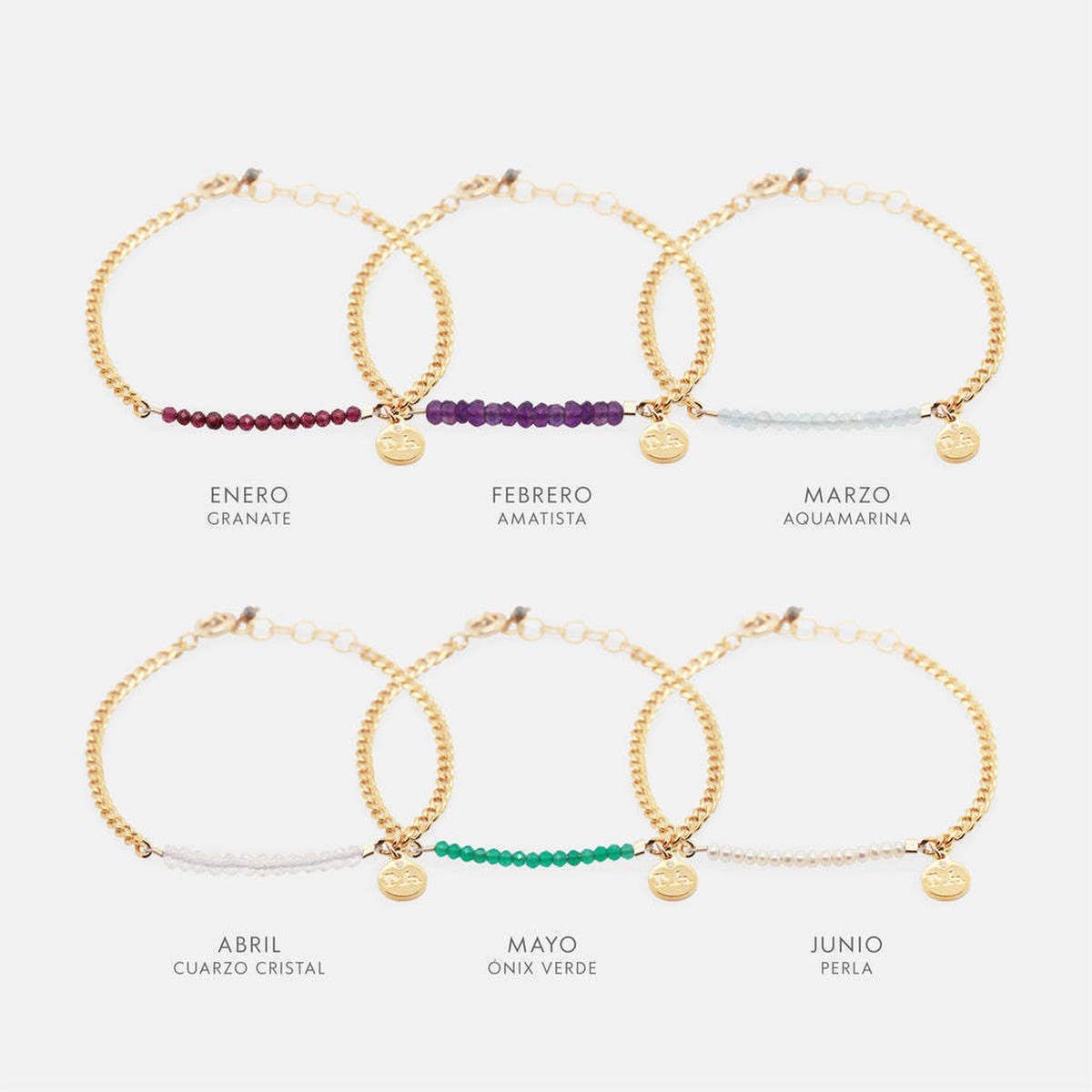 Women's Birthstone Colored Beaded Bracelet