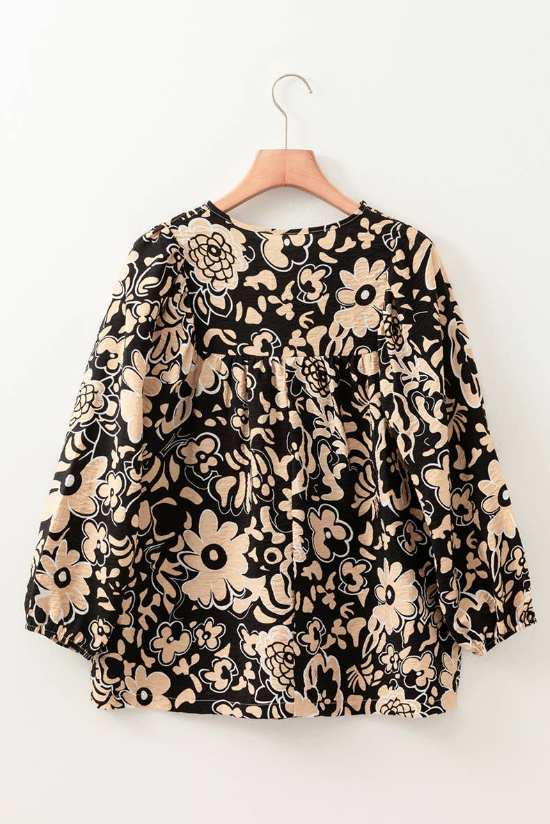 FASHION TREND FLORAL PRINT JUMPER CHIFFON