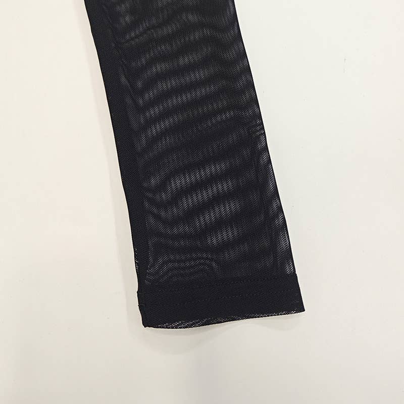 Off Shoulder Sheer Glitter Mesh Dress