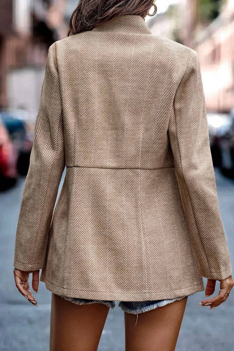 CWOJA0735_Open Front Long Sleeve Jacket