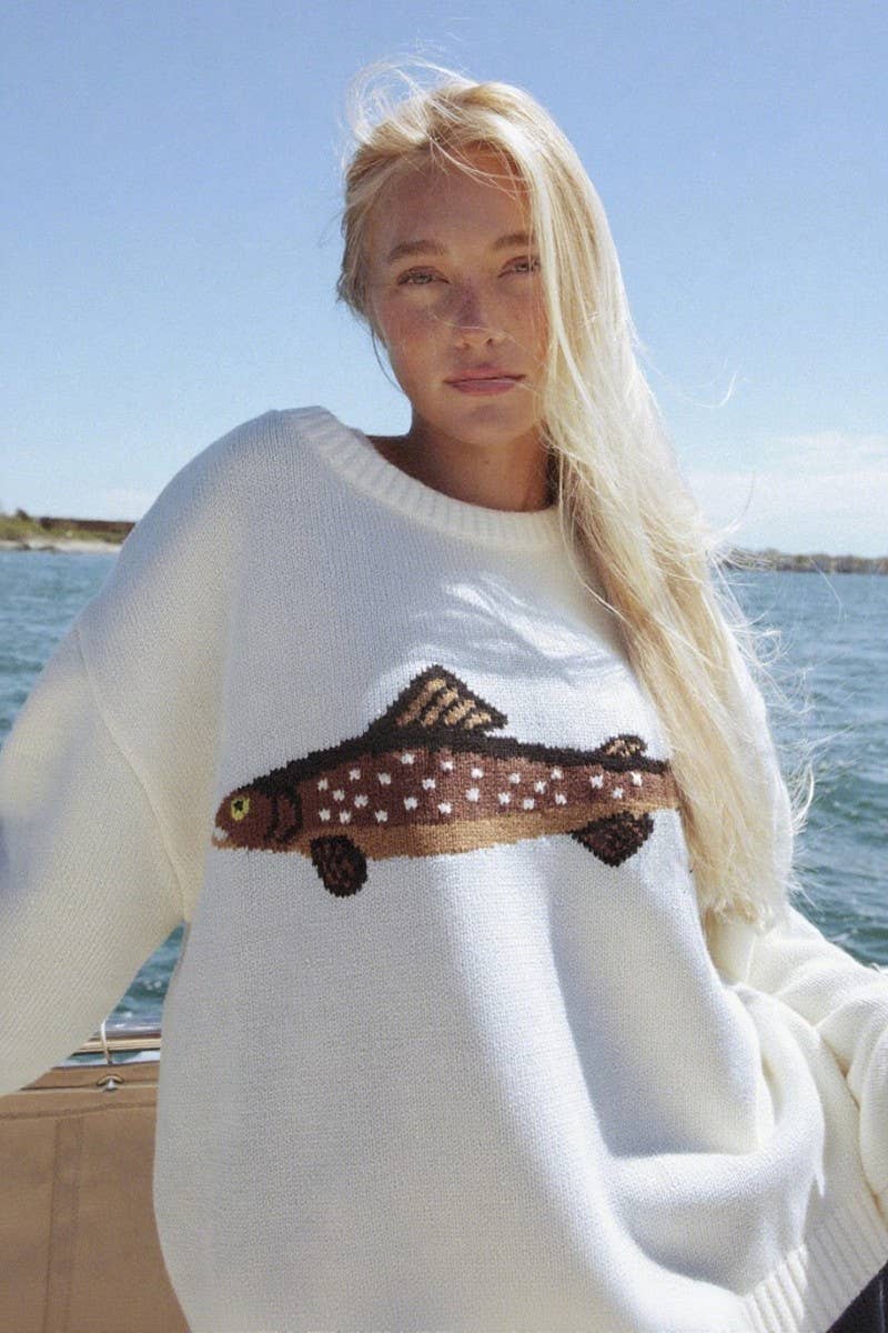 CWOSWL07742_2025 SPRING RETRO CREWNECK CASUAL KNIT SWEATER