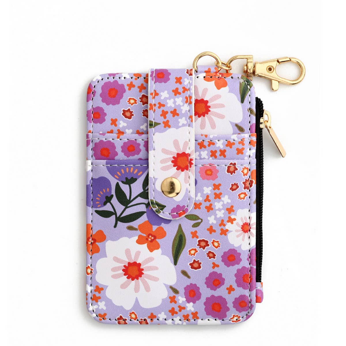 PRINTED HEM CARD HOLDER WALLET KEYCHAIN_CWMM1287