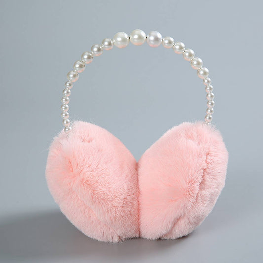 FASHIONABLE WARM PEARL EARMUFFS
