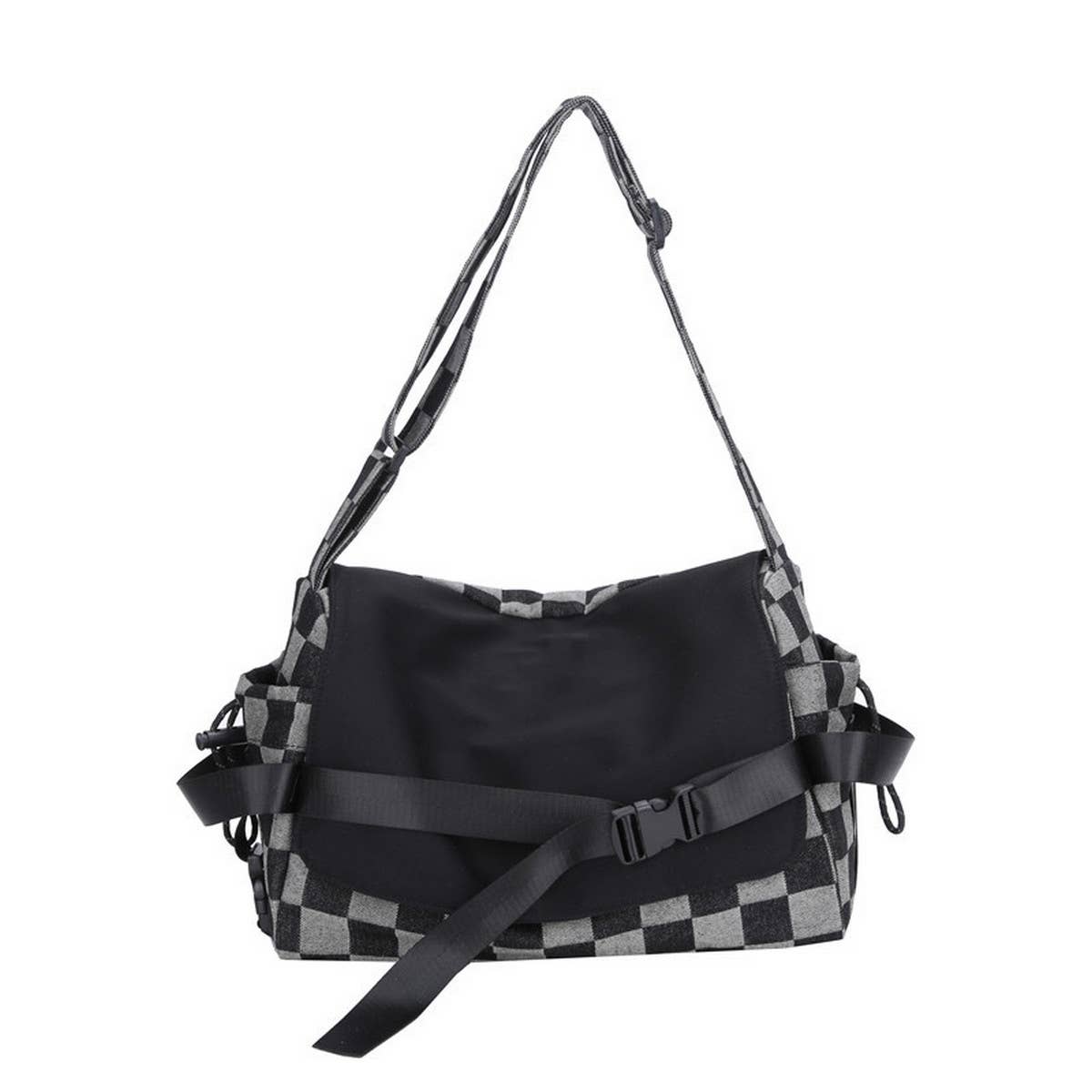 CASUAL PLAID SHOULDER CROSSBODY BAG_CWAB1606