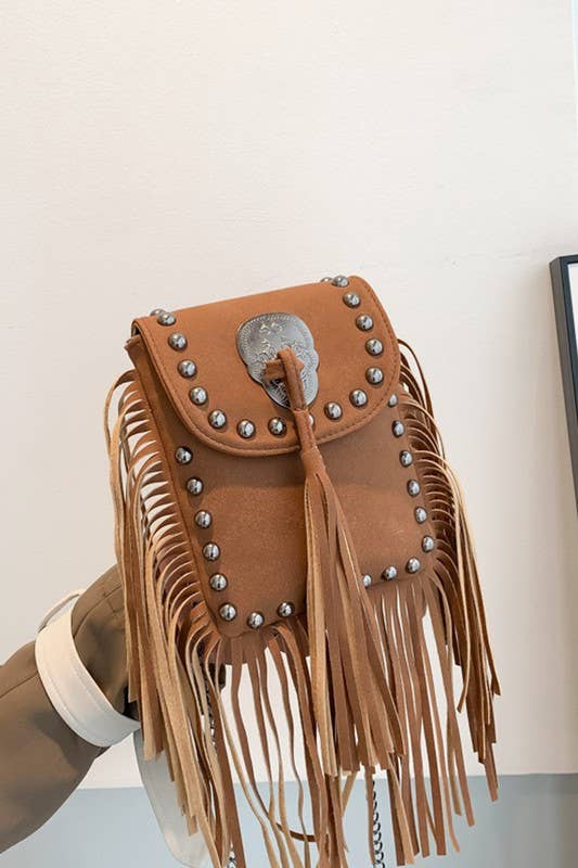 TASSEL POINT ONE SHOULDER BAG WITH FRINGE_CUAB0038