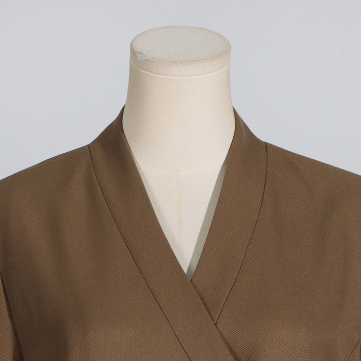 Designer Mid-Length Coat with Irregular Hem