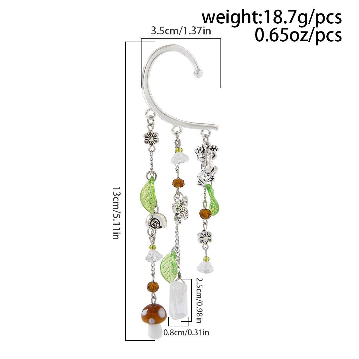 VINTAGE BOHEMIAN MUSHROOM TASSEL EARRINGS