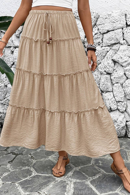 CWBLS0503_SUMMER A-LINE PLEATED PATCHWORK SKIRT