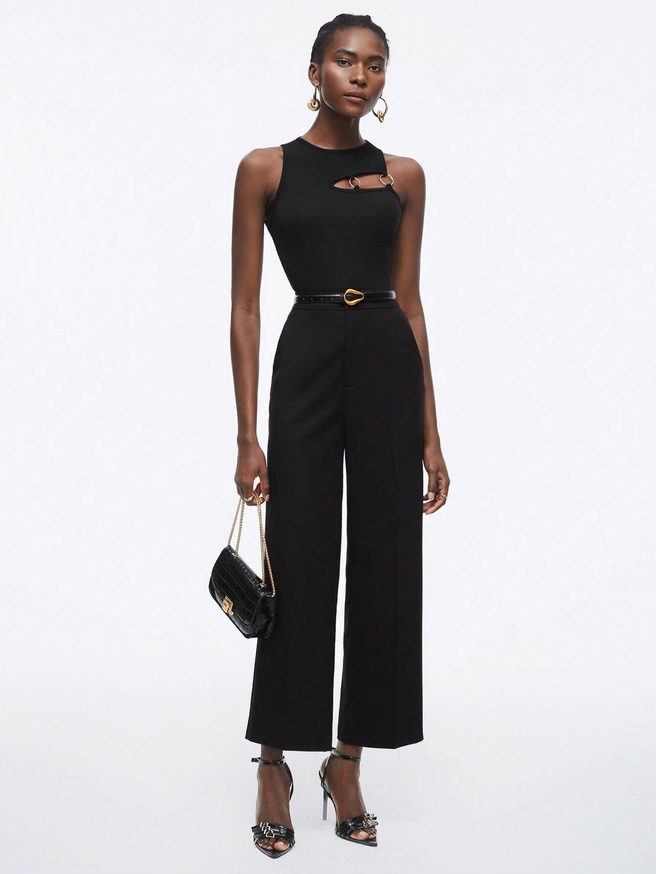 Street style shirt irregular short slim-fit top