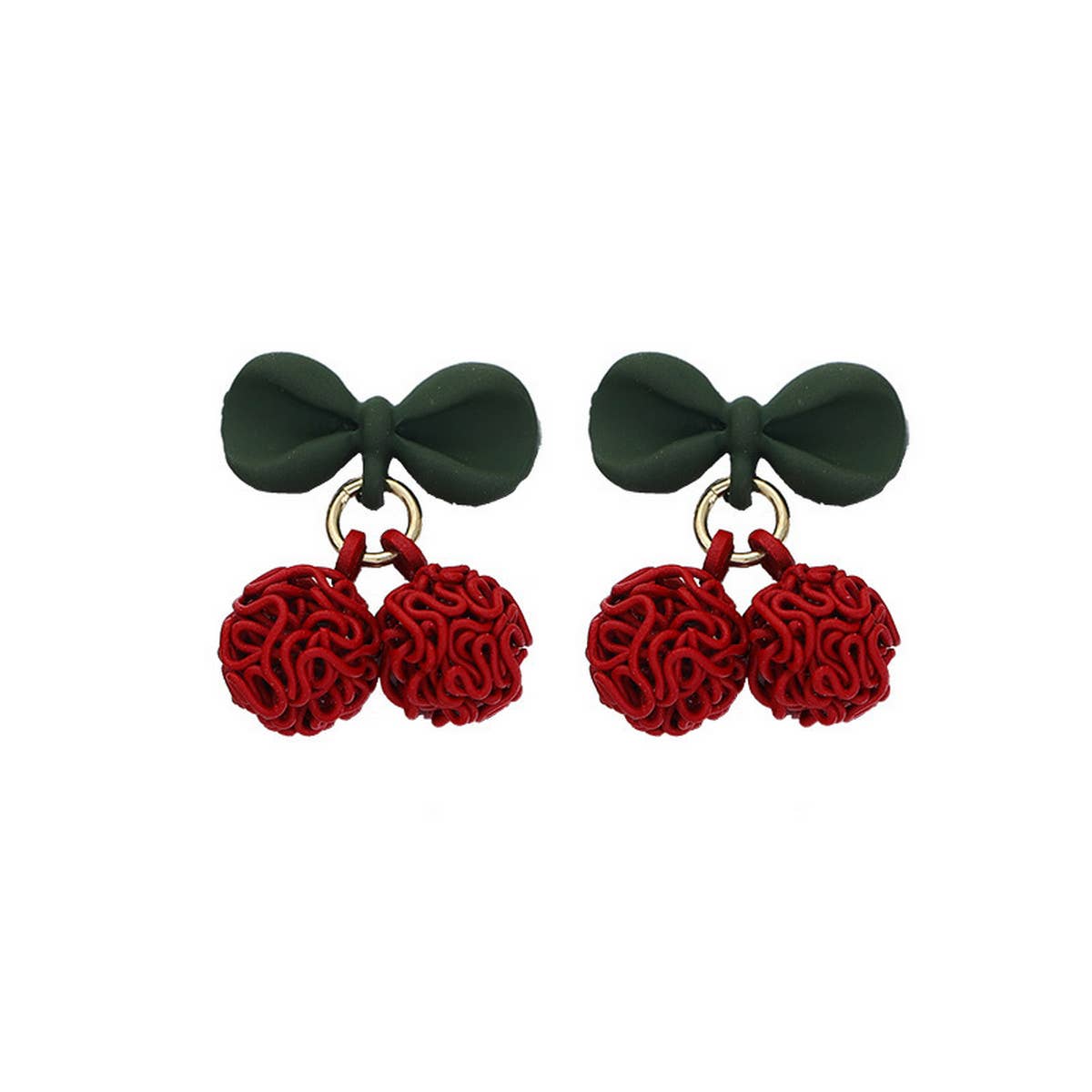 CHRISTMAS BOW RED SERIES EARRINGS