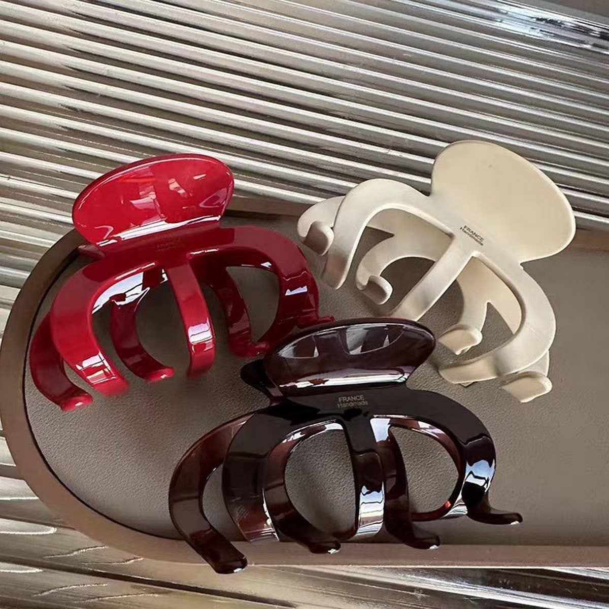 Large octopus bun thick double-sided retro clip