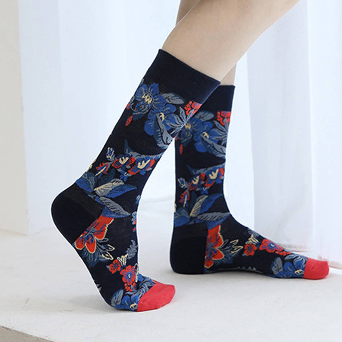 RETRO JACQUARD STREET SKATEBOARD SOCKS_CWMS0162