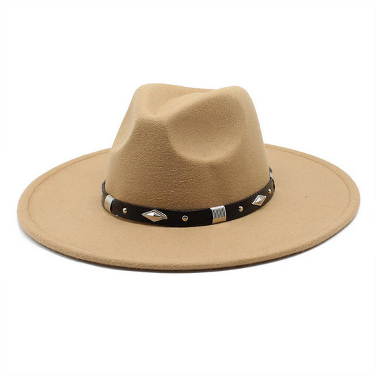WOMEN FASHION CASUAL BIG FELT HAT JAZZ HAT_CWAH0843
