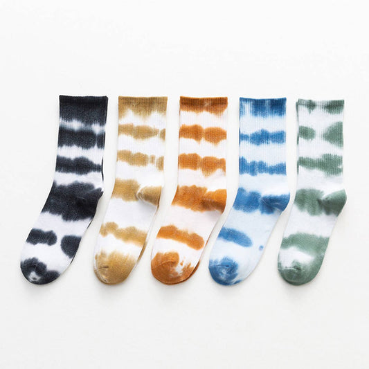 SIMPLE TIE-DYED HIGH-TOP SOCKS_CWMS0263