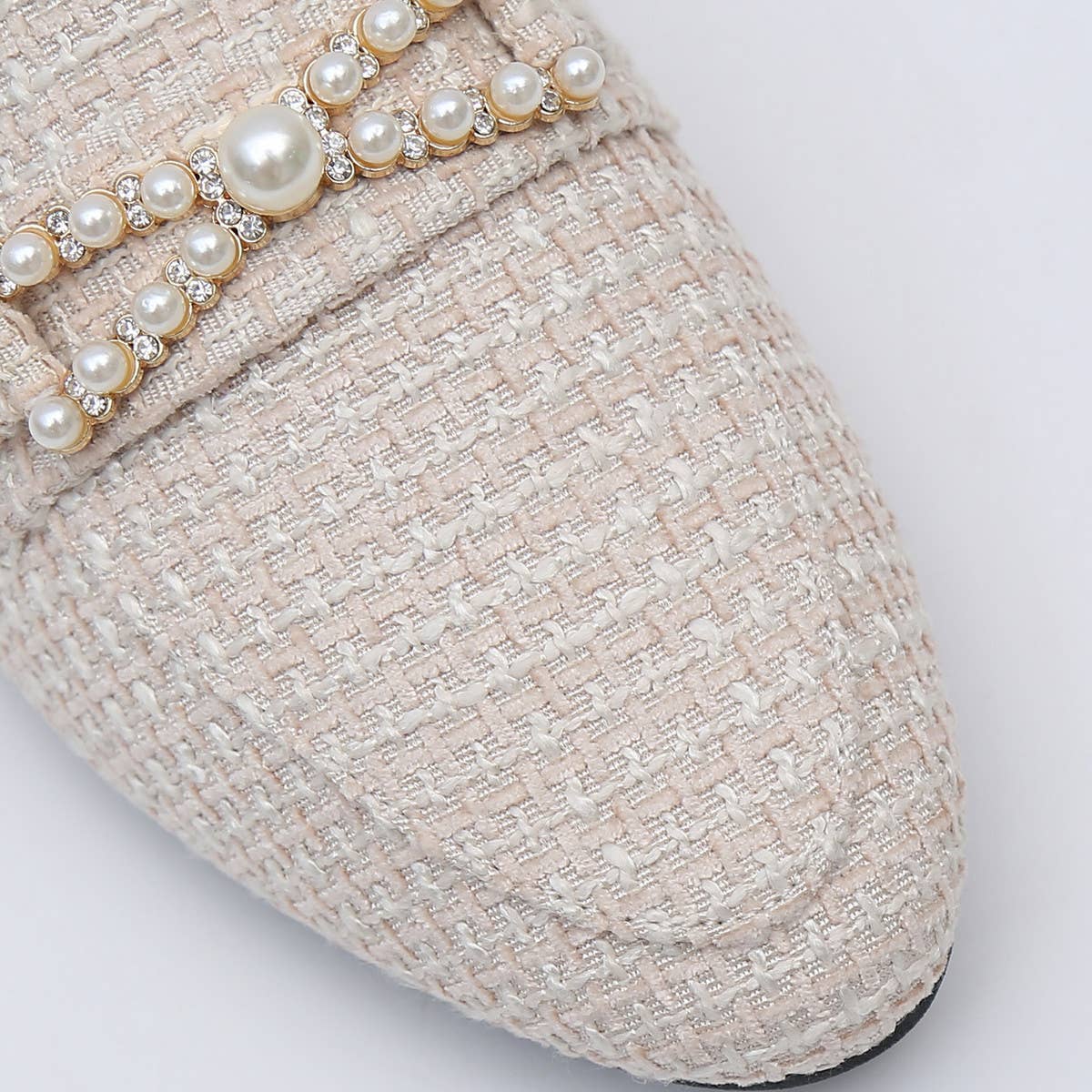 FASHION CASUAL PEARL FLAT BOTTOM MULES_CWSHF0039
