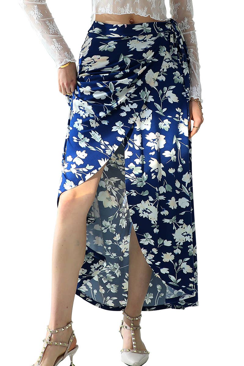 CWBLS117-P_High Waisted Maxi Wrap Skirts with Slit