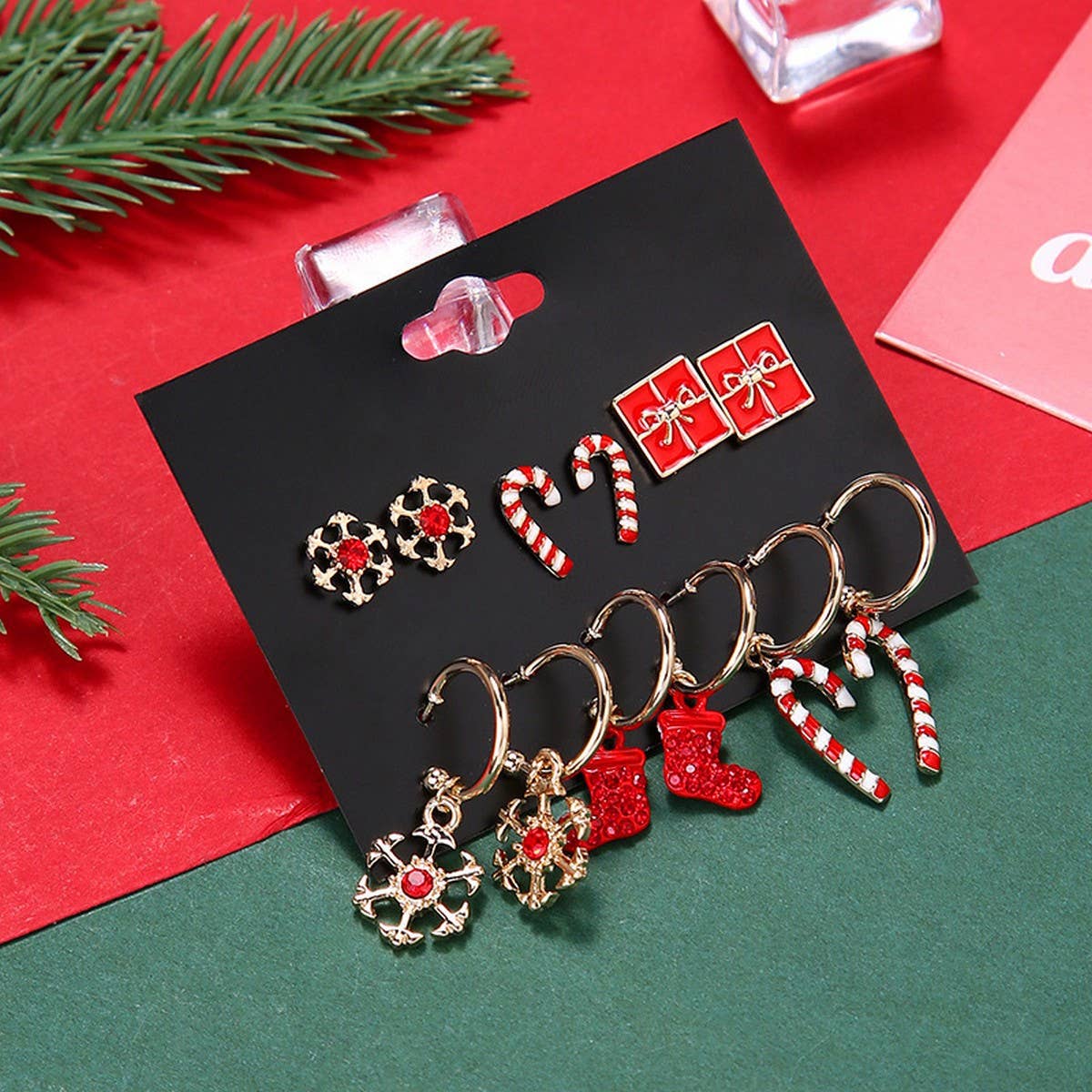 CHRISTMAS EARRING COMBINATION CARTOON EARRING SET