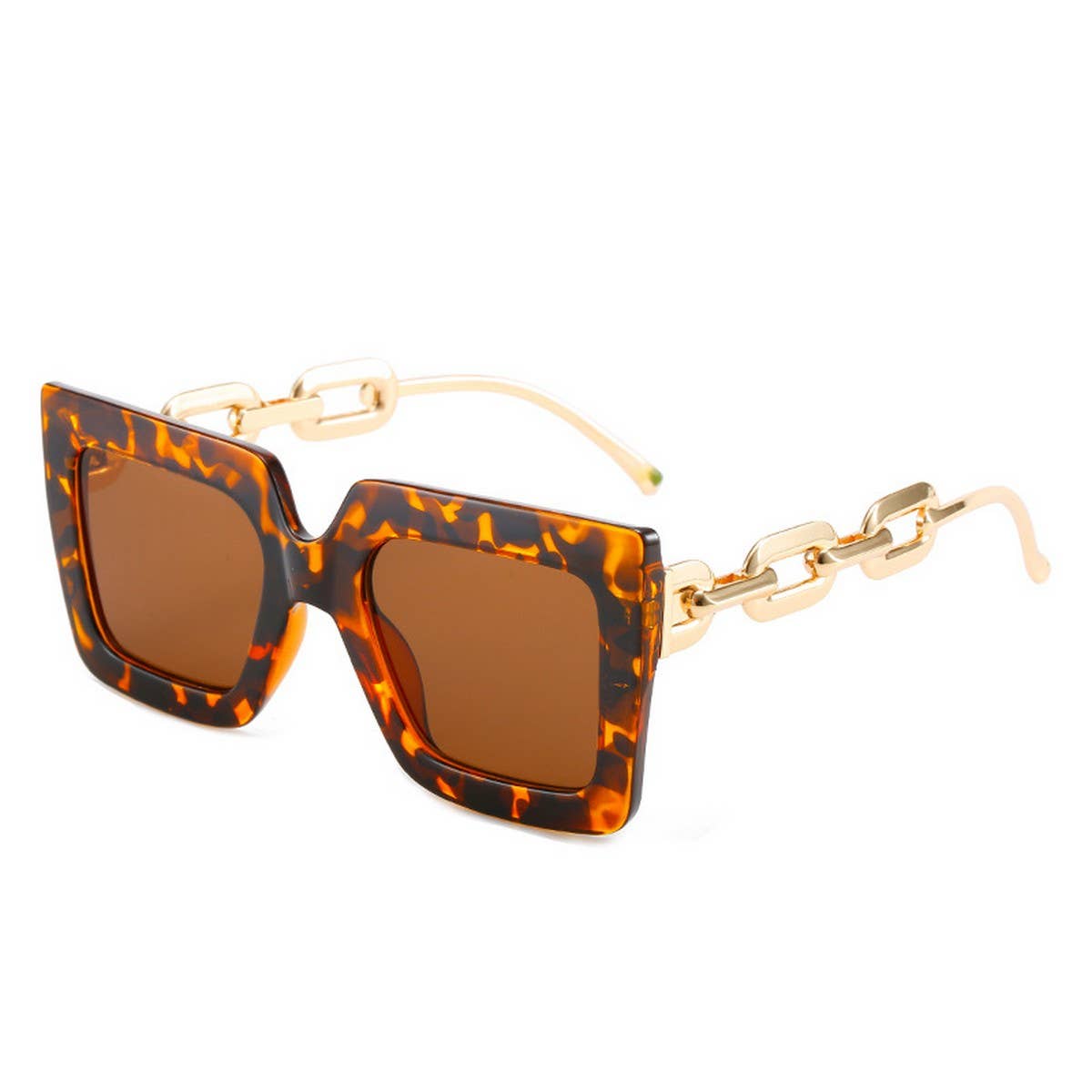 SQUARE FRAME CHAIN FASHION METAL SUNGLASSES WOMEN_CWASG0280