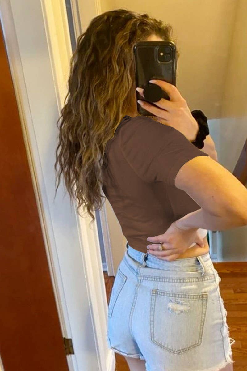 THREADED POLO NECK SHORT SLEEVED FIT BASE SHIRT_CWTSTS0334