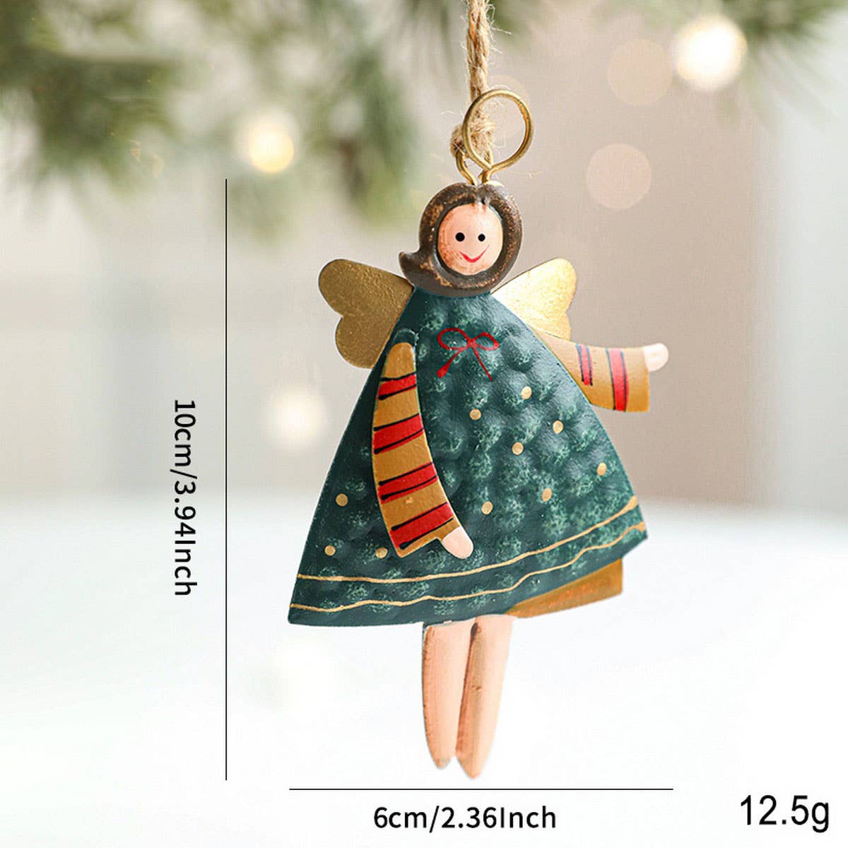 Rustic Iron Angel Santa Snowman Tree Hanging