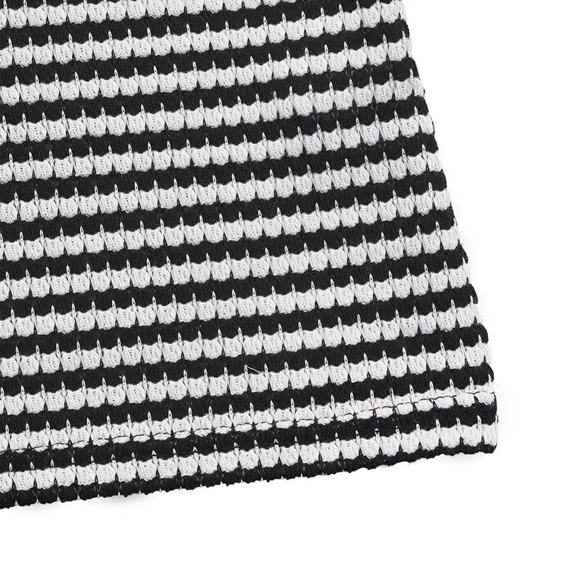 Backless knotted halter striped jumpsuit