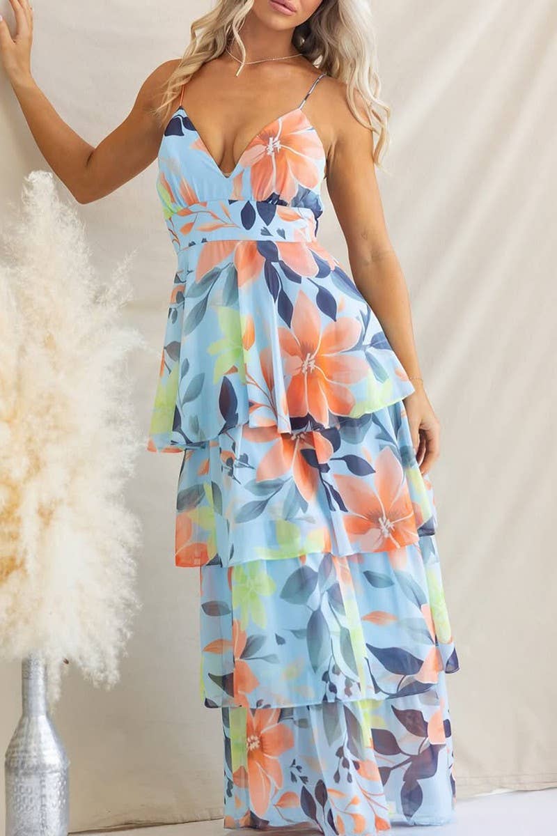 CWDHL0884_SUMMER CASUAL FLORAL CAMISOLE DRESS