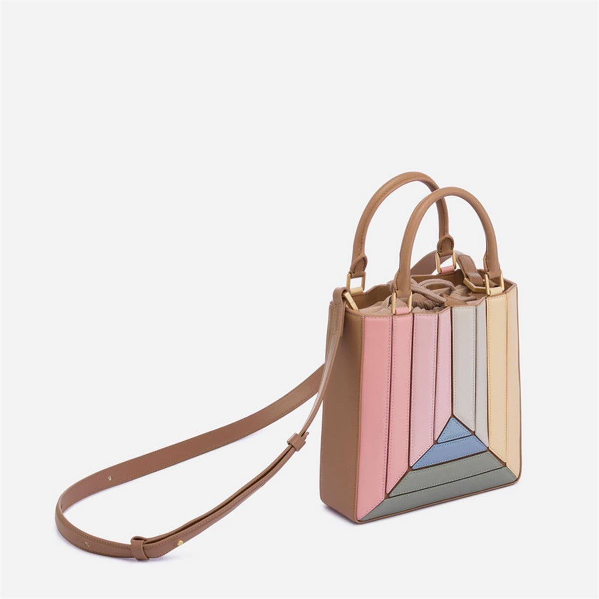 SPLICED RAINBOW SHOULDER BAG HANDBAG_CWAB1382