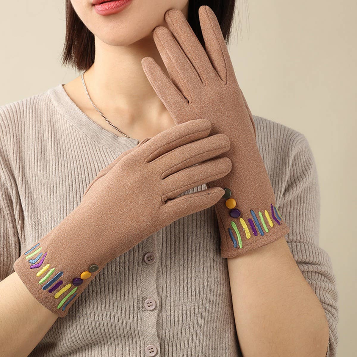 SIMPLE AND STYLISH BREATHABLE TOUCH SCREEN GLOVES