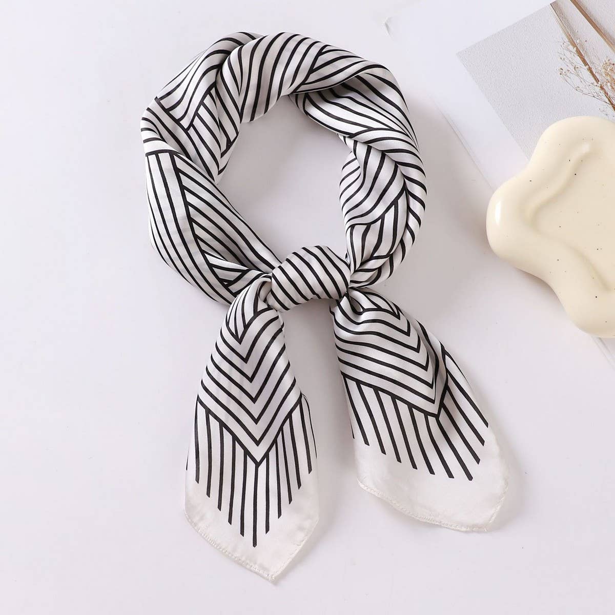 70cm Satin Neck Scarf--Chic Decorative Square Wrap_CWASC0822