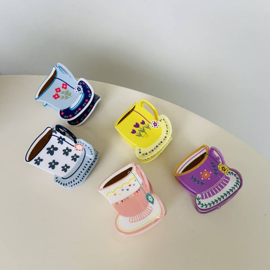 Acrylic Coffee Cup Hair Claw - Cute Shark Clip_CWASC1585