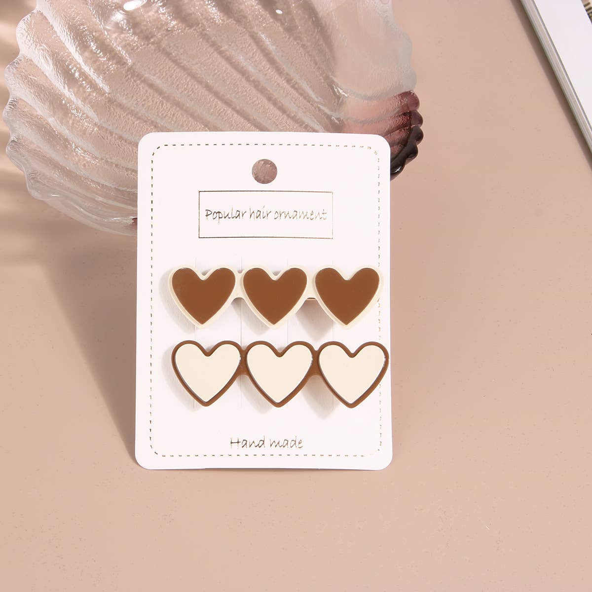 Acrylic edge clip simple geometric hair accessories