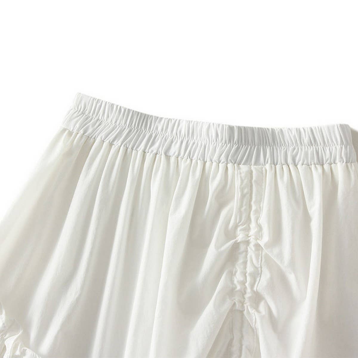 IRREGULAR DRAWSTRING MIDI SKIRT