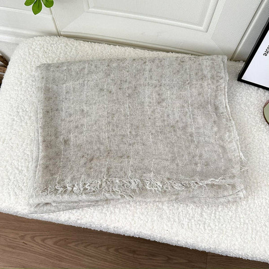 CONTRAST COLOR SPRAY DYED LONG SCARF SHAWL