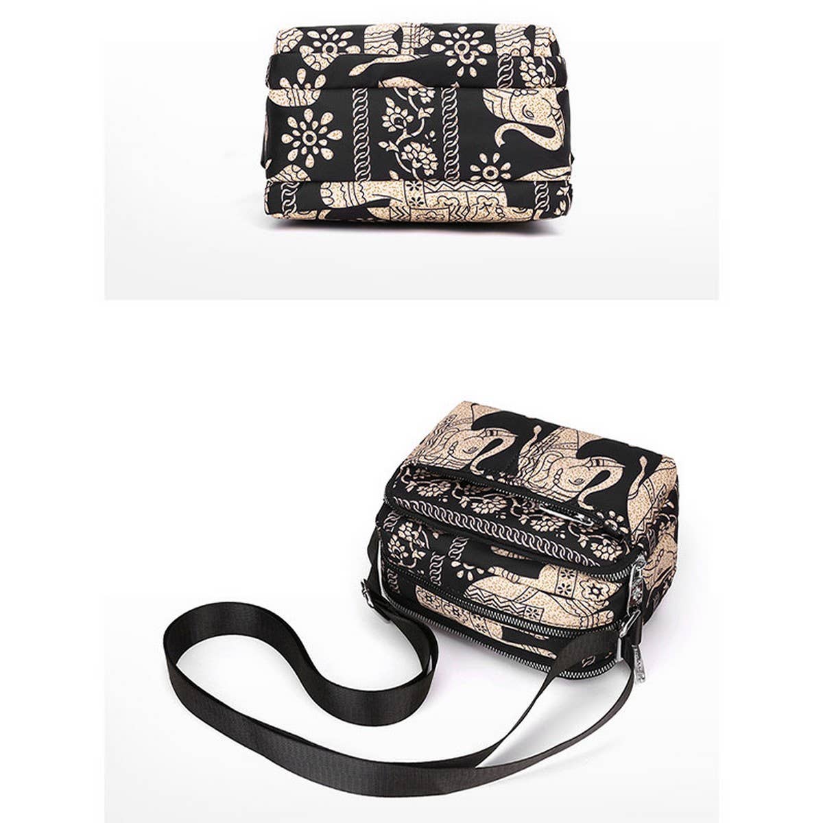 NYLON LARGE CAPACITY SHOULDER MESSENGER BAG_CWAB3487