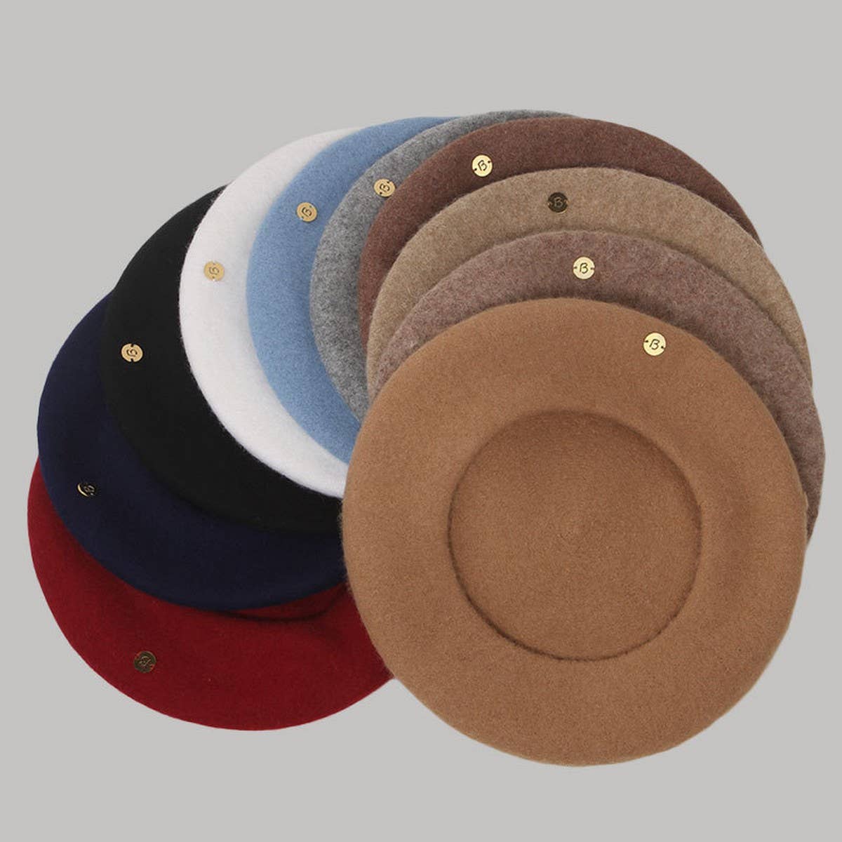 SIMPLE FRENCH BERET WITH LETTER B LOGO_CWAH1938