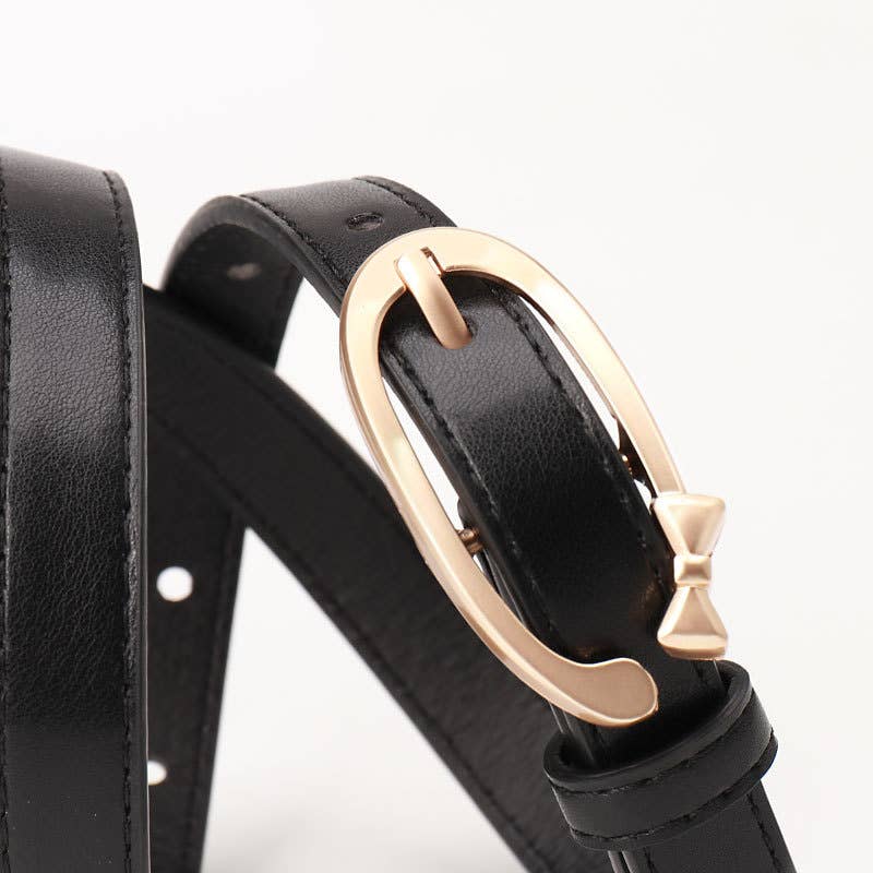 Versatile and simple alloy small bow buckle belt